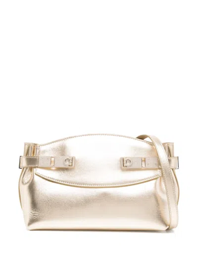 Ferragamo Hug Crossbody Bag In Gold