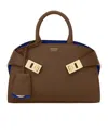 Ferragamo Hug Dual-handle Shoulder Bag In Brown