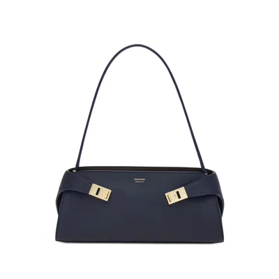 Ferragamo Hug East-west Shoulder Bag In Blue