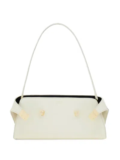 Ferragamo Hug East-west Shoulder Bag In White