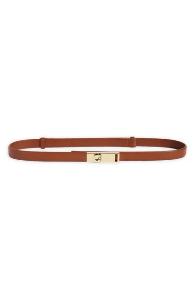 FERRAGAMO FERRAGAMO HUG GANCIO LEATHER BELT