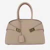 Ferragamo Bolso Top Handle S Beige Vivos Granate