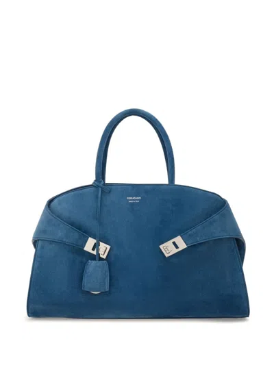 Ferragamo Hug Handbag In Blue