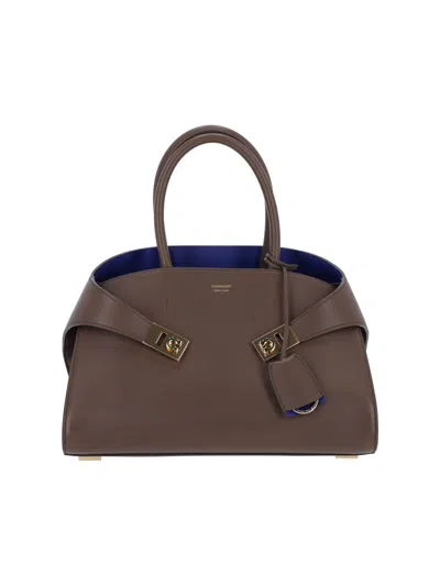 Ferragamo "hug" Handbag In Brown
