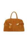 Ferragamo Medium Hug Tote Bag In Naturale