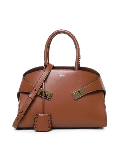 Ferragamo Hug Handbag (s) In Brown