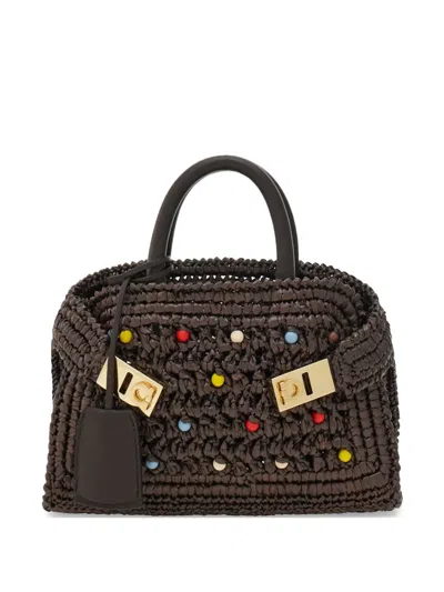 Ferragamo Hug Handbag (s) In Brown
