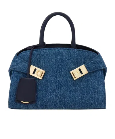 Ferragamo Hug Handbag (xs) In Blue
