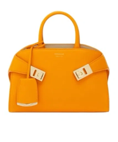 Ferragamo Hug Handbag (xs) In Yellow