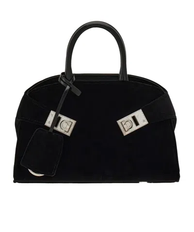 Ferragamo Hug Handbag (xs) In Black