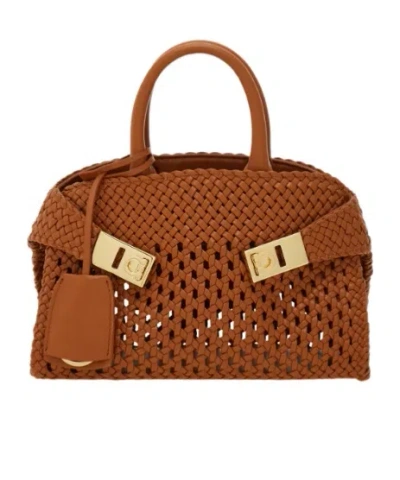 Ferragamo Hug Handbag (xs) In Sand