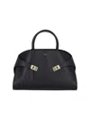 Ferragamo Hug M Handbag In Black