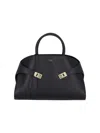 Ferragamo Hug M Handbag In Black
