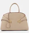 Ferragamo Hug Large Leather Tote Bag In Beige