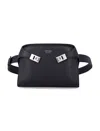 Ferragamo Leather Belt Bag Adjustable Strap In Black