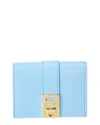 Ferragamo French Hug Wallet In Calf Leather In Blue