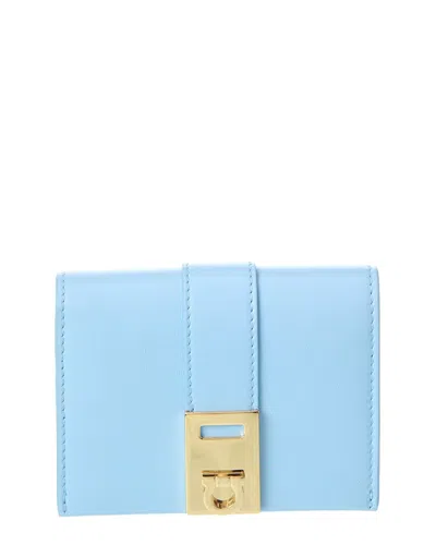 FERRAGAMO FERRAGAMO HUG LEATHER COMPACT WALLET