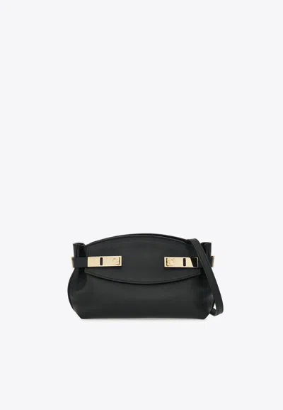 Ferragamo Hug Shoulder Bag In Black