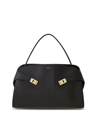 FERRAGAMO HUG LEATHER SHOULDER BAG