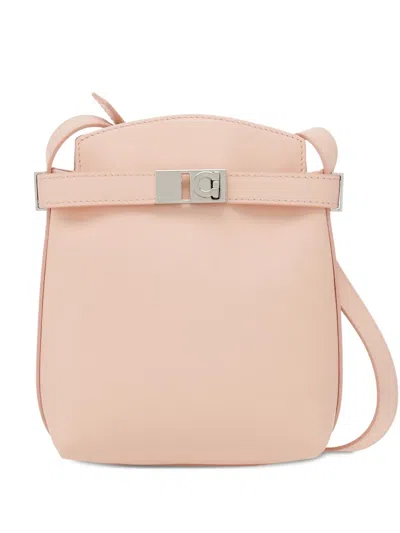 Ferragamo Hug Leather Smartphone Holder In Pink