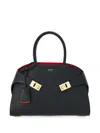Ferragamo Hug Buckle-fastening Tote Bag In Blue