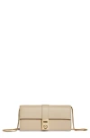 Ferragamo Hug Leather Wallet On A Chain In Neutral