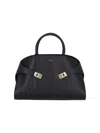 Ferragamo Hug M Handbag In Black