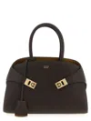 Ferragamo Brown Hug Bicolor Satchel In Brown