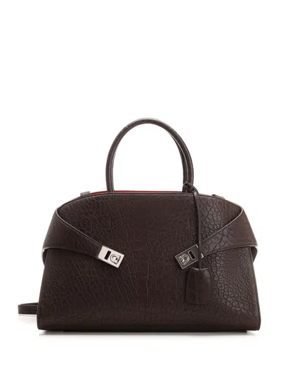 Ferragamo Hug M Tote In Dark