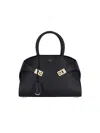 Ferragamo Medium Hug Leather Top Handle Bag