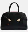 Ferragamo Structured Shoulder Bag With Smooth Texture And Minimalist Design In Black