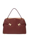 Ferragamo Medium Hug Soft Leather Shoulder Bag In Brown