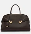 Ferragamo Hug M Leather Tote Bag Salvatore In Brown