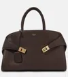 Ferragamo Hug Medium Leather Tote Bag In Brown