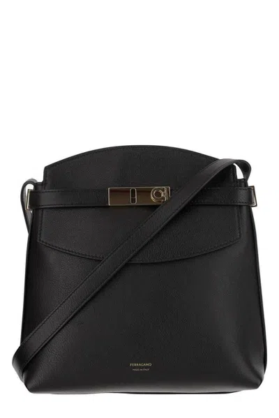 Ferragamo Hug Messenger Bag In Nero