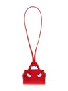 Ferragamo Hug Mini Bag Charm In Red