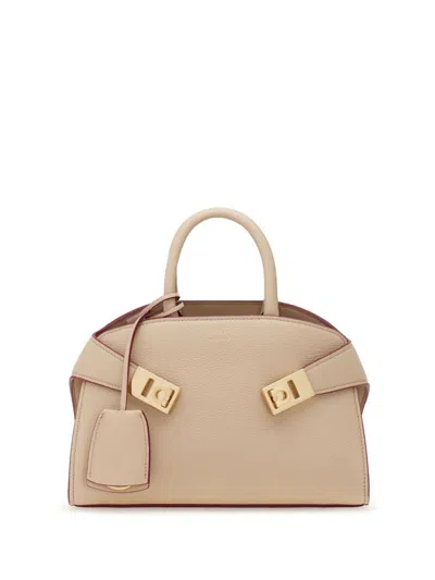 Ferragamo Hug Mini Bag In Nude