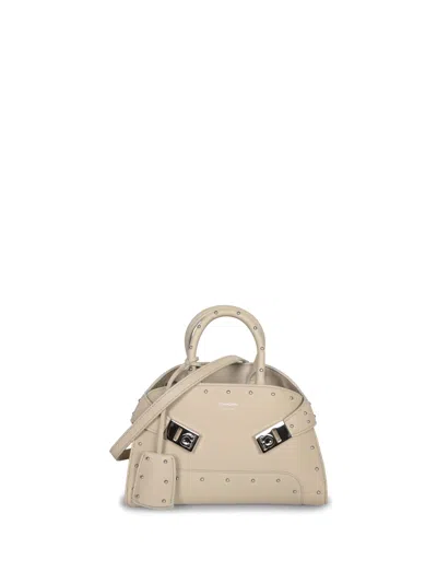 Ferragamo Hug Mini Beige Bag In White