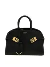 Ferragamo Black Hug Mini Satchel Handbag In Black