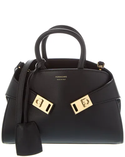Ferragamo Hug Mini Leather Crossbody In Black
