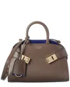 Ferragamo Hug Mini Leather Crossbody In Brown