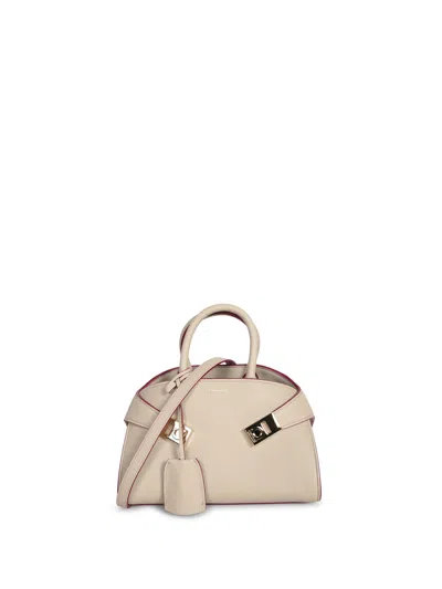 Ferragamo Hug Mini Stone Bag Beige