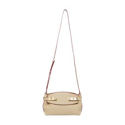 Ferragamo Hug Pouch In Beige