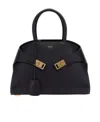 Ferragamo Navy Blue Hug Satchel In Black