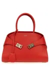 Ferragamo Hug Handbag (m) In Flame Red