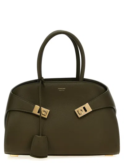 Ferragamo Hug S Handbag In Green