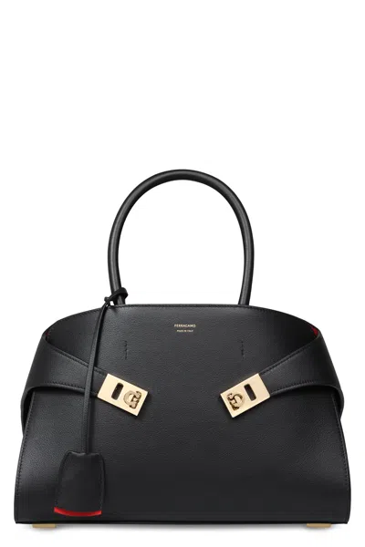 FERRAGAMO FERRAGAMO HUG S LEATHER HANDBAG