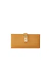 Ferragamo Hug Series Horse Strap Buckle Wallet In Brown
