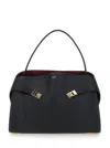 Ferragamo 'hug Soft M' Shoulder Bag In Black