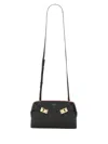 Ferragamo Small Structured Shoulder Bag With Adjustable Strap In Black